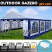 26'x16' PE Blue/White Tent - Heavy Duty Wedding Party Canopy Carport - By DELTA Canopies   